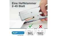 Rapesco Heftzange Germ-Savvy One 45 Seiten, Chrom