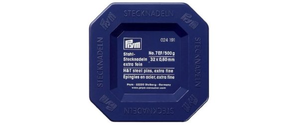 Prym Stecknadel Ø 0.6 mm x 3.2 cm, 500 g, Stahl