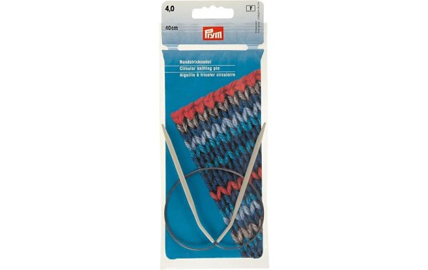 Prym Rundstricknadel Ø 4 mm x 40 cm, Alu, Grau