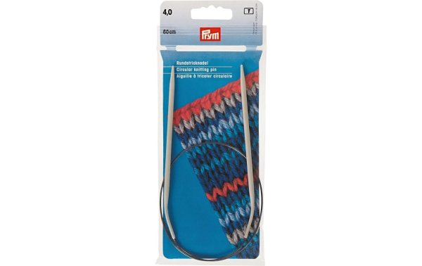 Prym Rundstricknadel Ø 4 mm x 60 cm, Alu, Grau