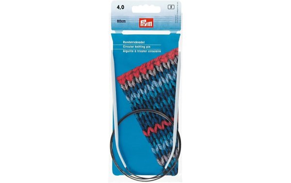 Prym Rundstricknadel Ø 4 mm x 80 cm, Alu, Grau