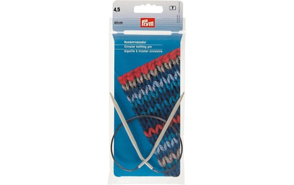 Prym Rundstricknadel Ø 4.5 mm x 40 cm, Alu, Grau