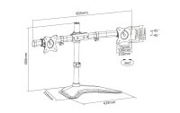 Multibrackets Monitor-Standfuss Basic Dual bis 10 kg...