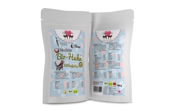 KatzenLiebe Nassfutter Kitten Bio-Huhn mit Bio-Karotte, 100 g