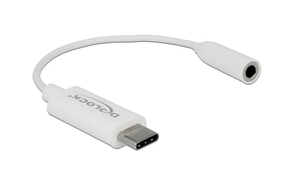 Delock USB 3.1 Adapter Audio USB-C Stecker - 3.5 mm Klinke, weiss