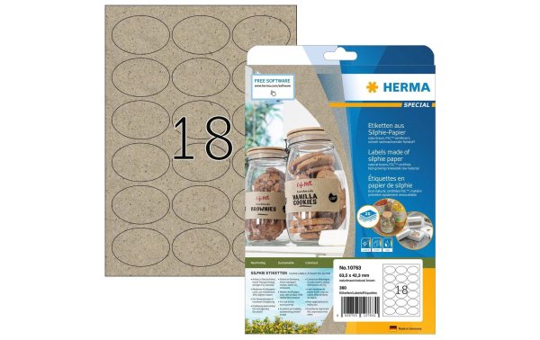 HERMA Vielzweck-Etiketten 63.5 x 42.3 mm, 20 Blatt