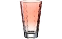 Leonardo Trinkglas Optic Pastell 300 ml, 6 Stück, Rot