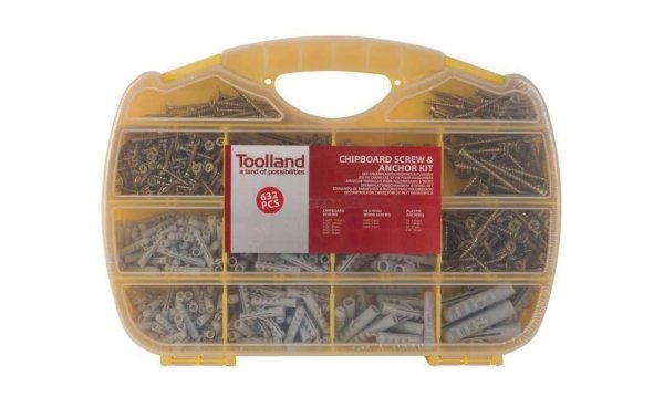 Toolland Spanplattenschrauben 632-teilig