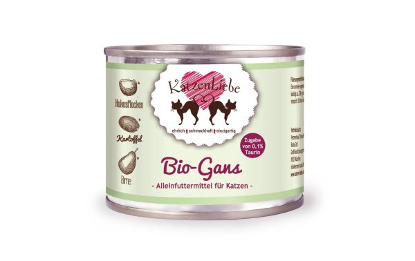 KatzenLiebe Nassfutter Bio-Gans mit Bio-Kartoffel, 200 g