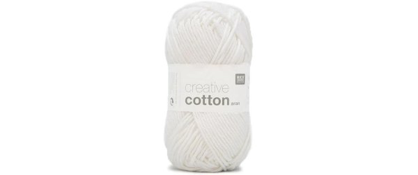 Rico Design Wolle Creative Cotton Aran 50 g, Weiss