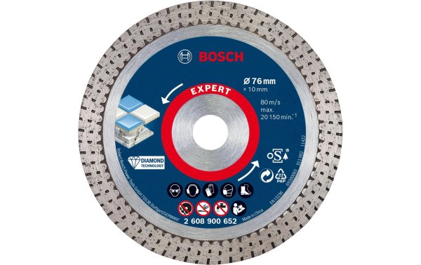 Bosch Professional Diamanttrennscheibe EXPERT HardCeramic, 76 mm