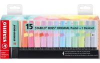 STABILO Textmarker Boss Pastell 15 Stück