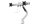 Multibrackets Tischhalterung Gas Lift Arm + Duo Crossbar Weiss