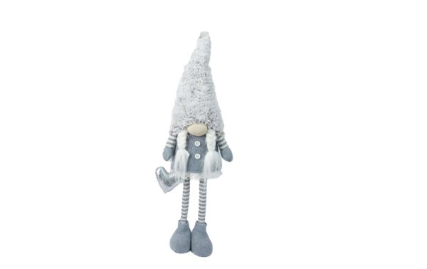 Dameco Weihnachtsfigur Wichtel Mädchen 66 cm, Grau