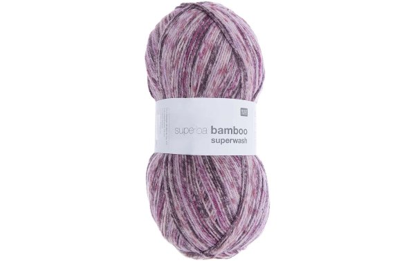 Rico Design Wolle Bamboo für Socken 4-fädig, 100 g, Lila