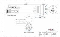 Delock USB 2.0-Einbaukabel EASY-USB Klinke/USB A - Klinke/USB A 2 m