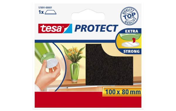 tesa Stuhlbeingleiter Protect 100 x 80 mm, 1 Stück, Braun