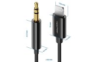 deleyCON Audio-Kabel Apple Lightning - 3.5 mm Klinke 0.5 m