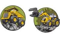 Schneiders Badges DumpTruck + Bagger 2 Stück