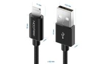 deleyCON USB 2.0-Kabel USB A - Lightning 0.5 m