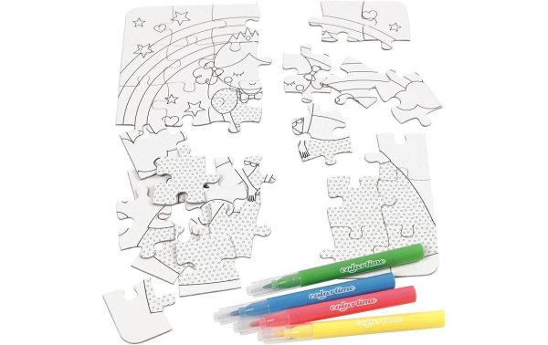 Creativ Company Bastelset Puzzle Prinzessin, Weiss, 1 Set