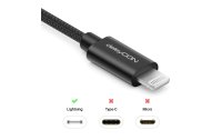 deleyCON USB 2.0-Kabel USB A - Lightning 0.15 m