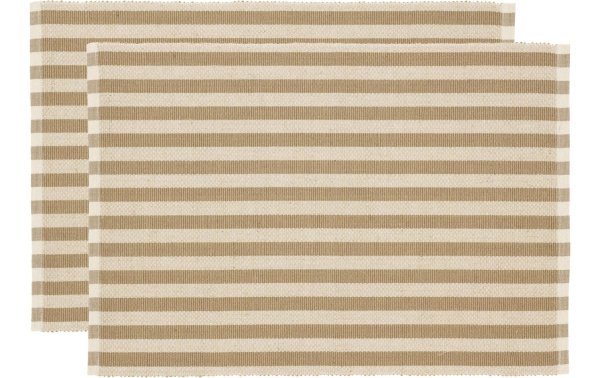 Södahl Tischset Statement Stripe 48 cm x 33 cm, 2 Stück, Beige