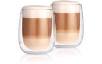 GOURMETmaxx Latte Macchiato Becher 350 ml, 2 Stück, Transparent