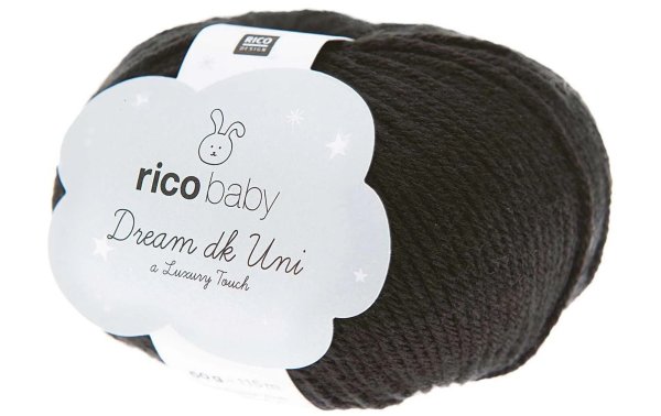 Rico Design Wolle Baby Dream Uni dk 50 g, Schwarz