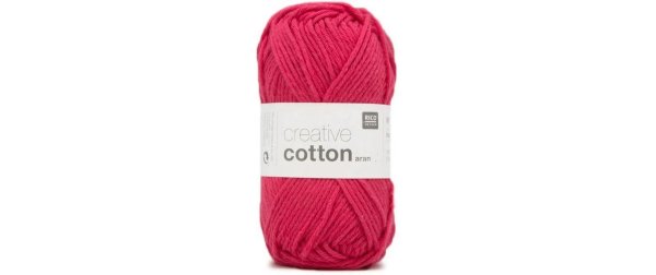 Rico Design Wolle Creative Cotton Aran 50 g, Pink