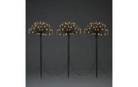 Konstsmide LED Spiessleuchte, 50 cm, Schwarz, 3er Set