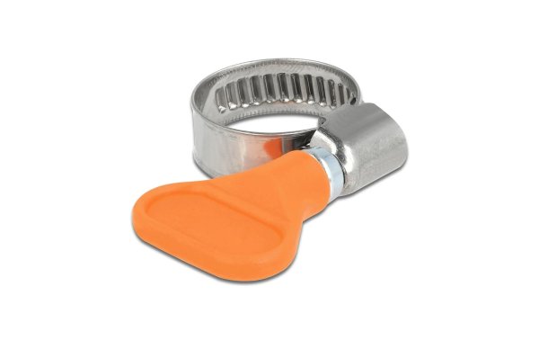 Delock Schlauchschellen-Set Edelstahl 400 SS 12-20mm,Orange 5 Stück