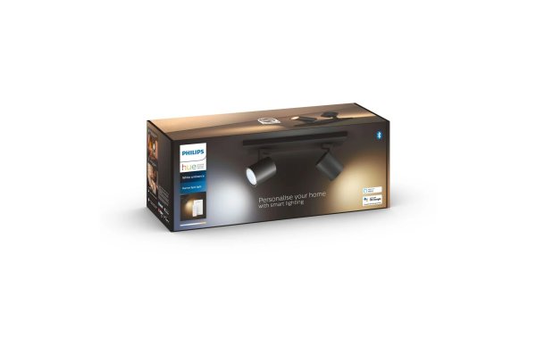 Philips Hue Aufbauspot White Ambiance, Runner, 2 x GU10, Schwarz