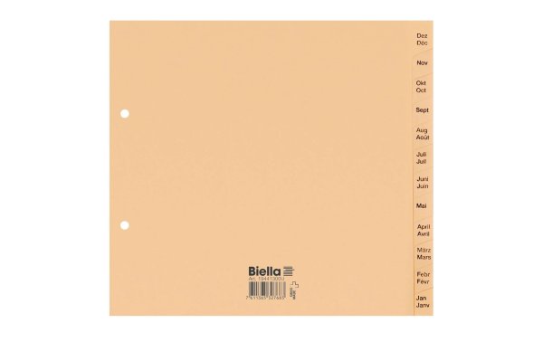 Biella Register Teildeckend, A4, Jan-Dez