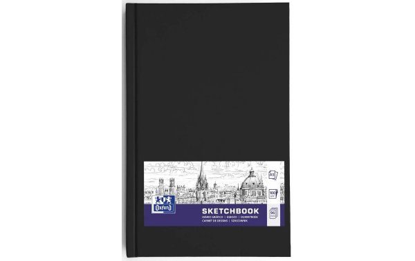 Oxford Malbuch Skizzenbuch A5, Schwarz