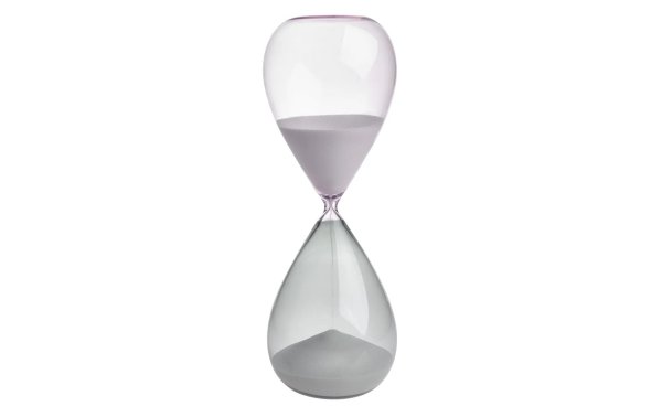 TFA Dostmann Sanduhr 19 cm, Weiss/Grau/Rosa