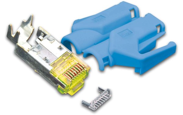 Wirewin Stecker RJ45 Hirose TM31 50 Stück, Blau