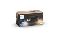 Philips Hue Deckenspot White Ambiance, Buckram, 2 x GU10, Schwarz, BT