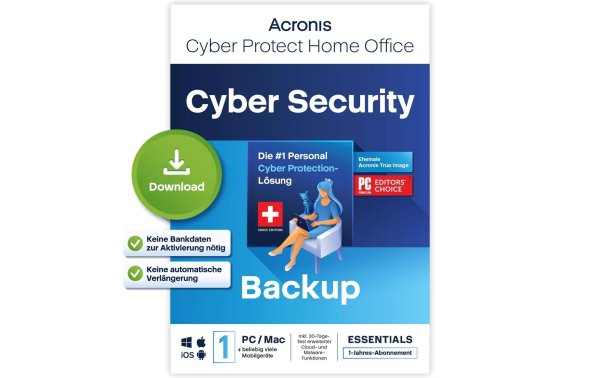 Acronis Cyber Protect Home Office Backup Edition ESD, ABO, 1 PC, 1y