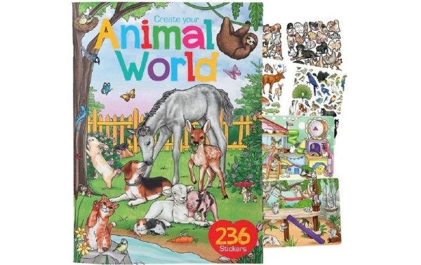 Depesche Stickerbuch Animal World mit 24 Seiten