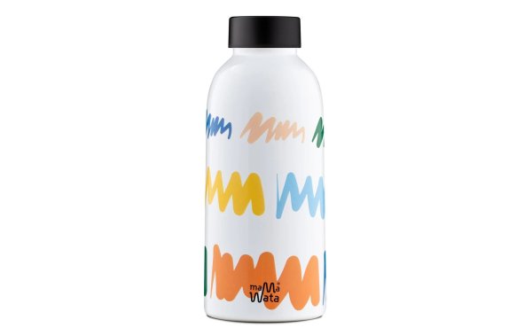 Mama Wata Thermosflasche Doodle 470 ml, Mehrfarbig/Weiss