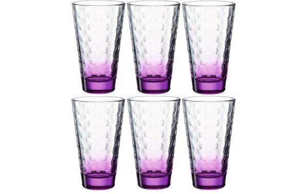 Leonardo Trinkglas Optic 300 ml, 6 Stück, Violett