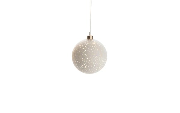 STT Hänger Glamour Ball M, Ø 12 cm, Weiss