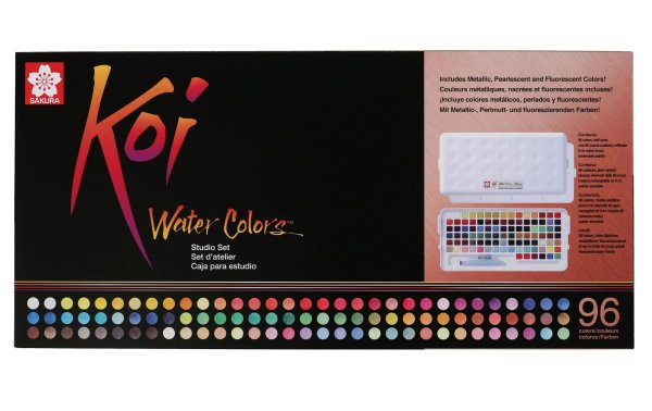 Talens Aquarellfarbe Koi Studio Set 96 Näpfchen, Mehrfarbig