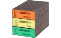 Bosch Professional Unischleifblock Expert-Set S471, 3-teilig, 69 x 97 x 26 mm