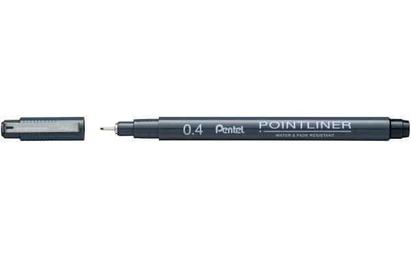 pentel Fineliner Pigment 0.4 mm, Schwarz