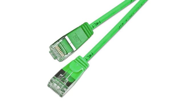 SLIM Slimpatchkabel  Cat 6, U/FTP, 7.5 m, Grün