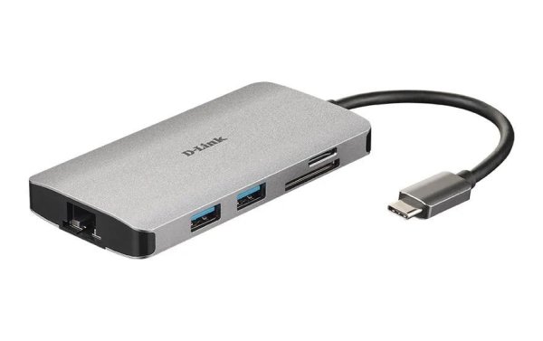 D-Link Dockingstation DUB-M810 USB/HDMI/RJ45/Kartenleser/USB‑C Lade