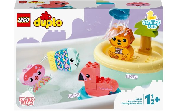 LEGO® DUPLO® Badewannenspass: Schwimmende Tierinsel 10966