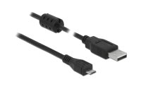 Delock USB 2.0-Kabel mit Ferritkern USB A - Micro-USB B...